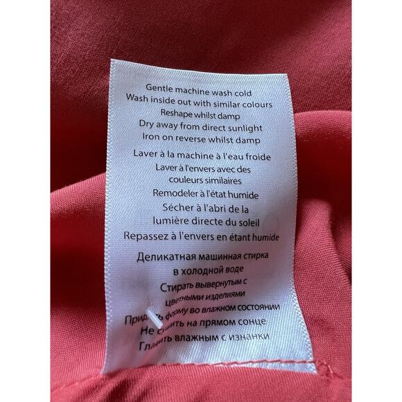 Emily And Fin Roller Skate Dress Sz S Skating Coral Orange Retro Pockets RARE! - Picture 14 of 15